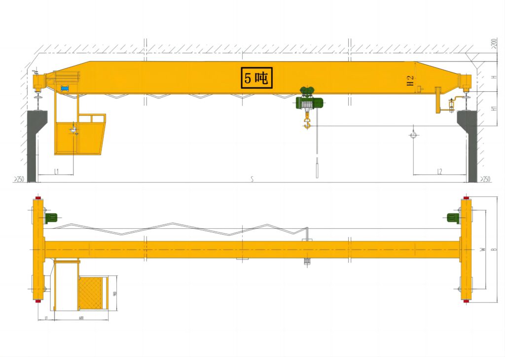 5噸單梁起重機結(jié)構(gòu)圖